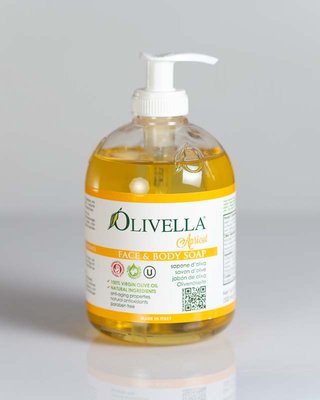 Рідке мило для обличчя та тіла Olivella з ароматом абрикоса, 500мл 207261 фото
