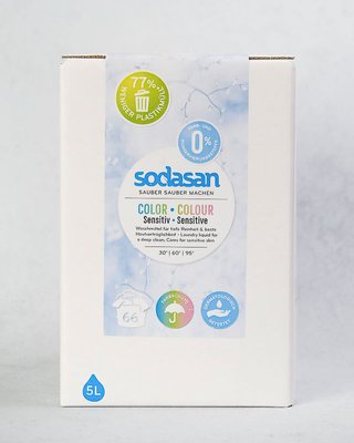 Рідкий органічний засіб для прання Sodasan Color-sensitiv для чутливої шкіри та для дитячої білизни від 30 °, 5 л 1537 фото