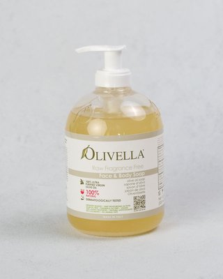 Мило рідке Olivella для обличчя та тіла для чутливої шкіри, не ароматизоване, на основі оливкової олії, 500 мл 207263 фото
